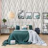 DUTCH WALLCOVERINGS Papier peint Geometric Blanc et doré