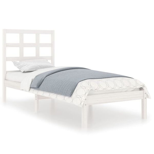 vidaXL Cadre de lit sans matelas blanc 100x200 cm bois massif