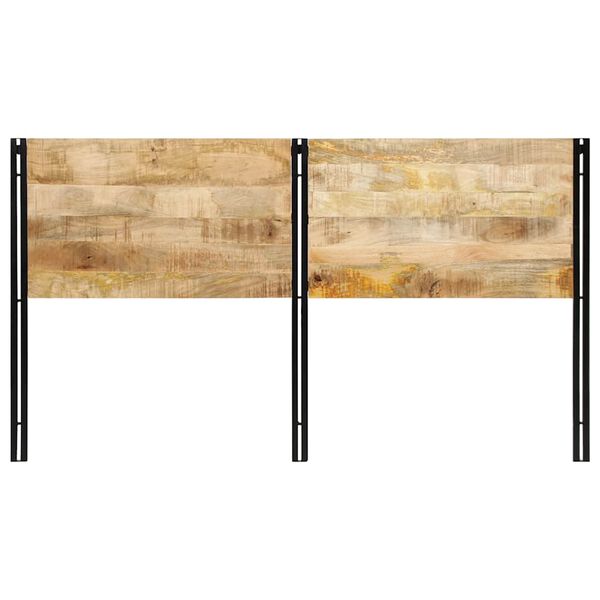 vidaXL T&ecirc;te de lit 180 cm bois massif manguier et fer