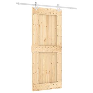 vidaXL Porte coulissante Naturel et Blanc 85 x 210 cm