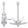 vidaXL Ancre pliable avec corde argent&eacute; 8 kg fonte galvanis&eacute;e &agrave; chaud