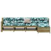 vidaXL Salon de jardin 5 pcs avec coussins bois de pin impr&eacute;gn&eacute;