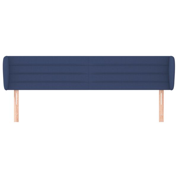 vidaXL T&ecirc;te de lit avec oreilles Bleu 203x23x78/88 cm Tissu