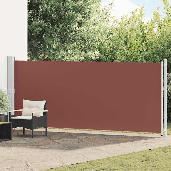 vidaXL Auvent lat&eacute;ral r&eacute;tractable de patio 600x160 cm marron