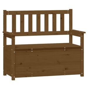 vidaXL Banc Marron miel 112,5x51,5x96,5 cm Bois de pin massif