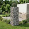 vidaXL Lit sur&eacute;lev&eacute; gabion Argent&eacute; 50 x 50 x 150 cm Acier galvanis&eacute;