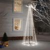vidaXL Arbre de No&euml;l c&ocirc;ne 310 LED Blanc froid 100x300 cm