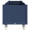 vidaXL Jardinière à roulettes bleu gris 240x50x54 cm PP