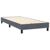 vidaXL Sommier &agrave; lattes de lit et matelas gris fonc&eacute; 90x220 cm velours