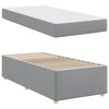 vidaXL Cadre de lit avec matelas Gris clair 100 x 200 cm tissu