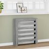 vidaXL Cache-radiateur sonoma gris 78x20x82 cm bois d'ing&eacute;nierie