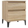 vidaXL Table de chevet Ch&ecirc;ne sonoma 40x35x50 cm