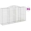 vidaXL Paniers &agrave; gabions arqu&eacute;s 6 pcs 300x50x160/180 cm fer galvanis&eacute;