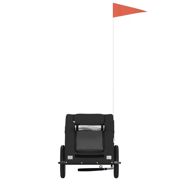 vidaXL Remorque de vélo pour animaux de compagnie noir