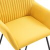 vidaXL Chaises à manger lot de 4 jaune tissu