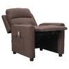 vidaXL Fauteuil de massage Taupe Tissu