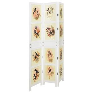 vidaXL Panneau Romdivider Blanc 106 x 165 cm MDF