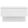 vidaXL Table de chevet murale Blanc