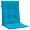 vidaXL Coussins de chaise de jardin &agrave; dossier bas lot de 4 bleu