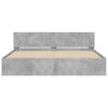 vidaXL Cadre de lit sans matelas gris b&eacute;ton 180x200 cm