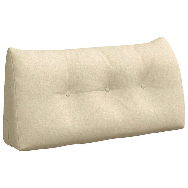 vidaXL Coussin de Dos Cr&egrave;me 100 x 24 x 50 cm tissu