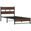 vidaXL Cadre de lit en métal sans matelas chêne marron 100x190 cm