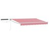 vidaXL Auvent r&eacute;tractable &eacute;lectrique Rouge et blanc 3 x 2,5 m