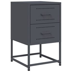 vidaXL Table de chevet anthracite 36x39x60,5 cm acier