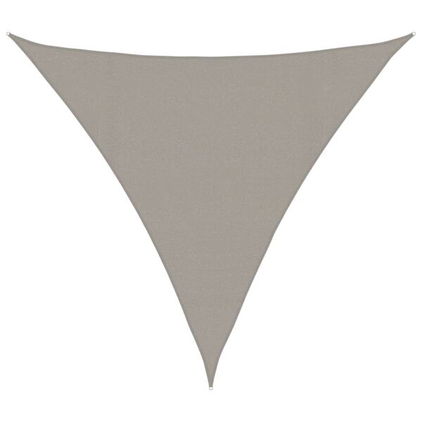 vidaXL Voile d'ombrage 160 g/m&sup2; triangulaire gris clair 4x4x4 m PEHD