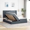 vidaXL Lit de Rangement avec matelas Gris fonc&eacute; 180 x 200 cm Velours
