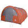 vidaXL Tente de camping tunnel 4 personnes gris et orange imperméable