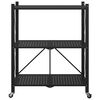 vidaXL &Eacute;tag&egrave;re de rangement sur roulettes Noir 71 x 34 x 88 cm Acier