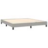 vidaXL Sommier &agrave; lattes de lit avec matelas Gris clair 160x200cm Tissu