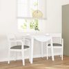 vidaXL Chaises &agrave; manger coussins 2 pcs blanc bois massif caoutchouc