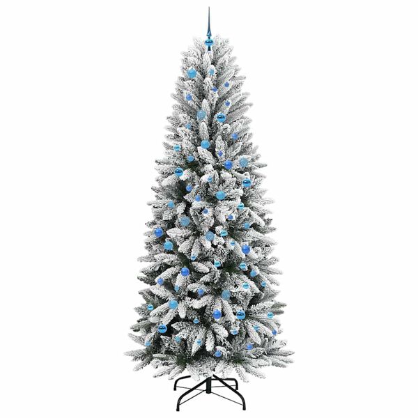 vidaXL Sapin de No&euml;l artificiel avec 300 LED avec support Blanc 240 cm