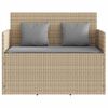 vidaXL Banc de jardin avec coussins beige résine tressée