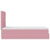 vidaXL Cadre de lit ottoman avec matelas rose 90x200 cm velours