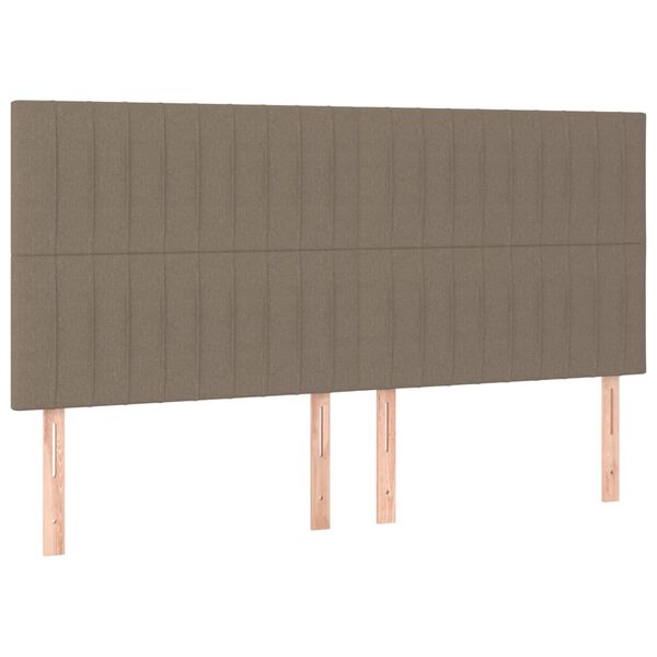 vidaXL T&ecirc;te de lit Taupe 200x5x118/128 cm Tissu