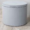 Venture Home Pouf Dunken 51x51x43 cm Velours c&ocirc;tel&eacute; Gris
