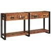 vidaXL Tables console 2 pc Multicolore 161 x 33 x 75 cm