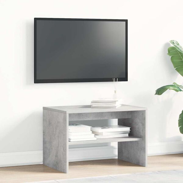 vidaXL Meuble TV gris b&eacute;ton 60x40x40 cm bois d'ing&eacute;nierie