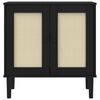 vidaXL Buffet SENJA aspect rotin noir 80x35x80 cm bois massif de pin