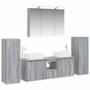 vidaXL Ensemble de mobilier de salle de bain 6 pcs Sonoma gris