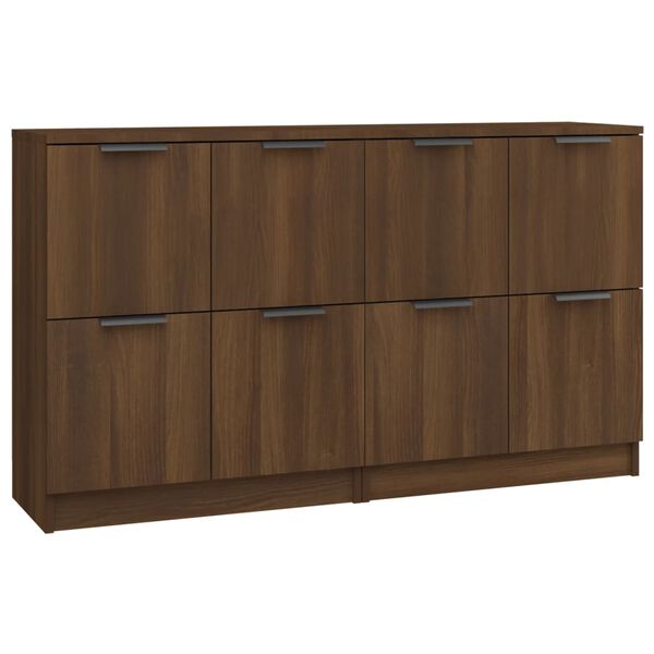 vidaXL Buffets 2 pcs ch&ecirc;ne marron 60x30x70 cm Bois d'ing&eacute;nierie
