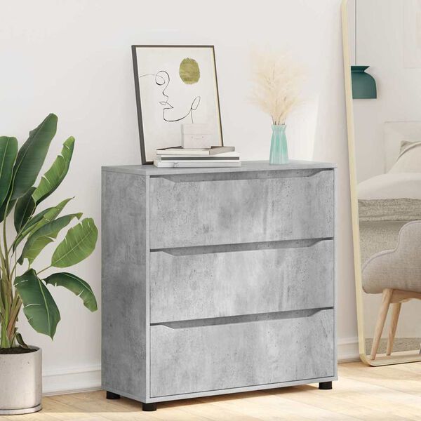 vidaXL Armoire de rangement Gris b&eacute;ton 80 x 31 x 81 cm
