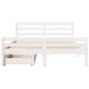 vidaXL Cadre de lit sans matelas blanc 160x200 cm bois de pin massif