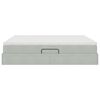 vidaXL Lit avec rangement et matelas Gris clair 180 x 200 cm Velours