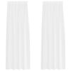 vidaXL Rideau en Voile 2 pcs Blanc 225 x 140 cm Polyester