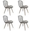 vidaXL Chaises &agrave; manger lot de 4 marron rotin naturel