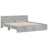 vidaXL Cadre de lit sans matelas gris b&eacute;ton 180x200 cm